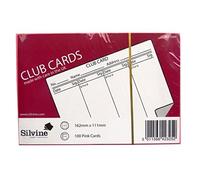 100 Silvine Pink savings Club Record Cards 162 x 111mm