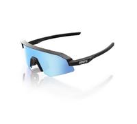 100% Slendale XS Sunglasses - Matte Black; HiPER Blue Multilayer Mirror