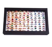 100 Slot Rings Organiser, Jewelry Display Box with Transparent Lid