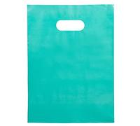 100 Small Business Bags 1.5mm 9x12 inch Merchandise Bags Extra Thick Shiny Thank You Bags and Shopping Bags Teal, teal, S, carry bag
