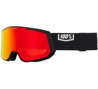 100% Snowcraft XL Snowboard/Ski Goggles, L Black/HiPER Red Mirror