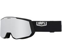 100% Snowcraft XL Snowboard/Ski Goggles, L Black/HiPER Silver Mirror