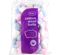 100 Soft Colour Cotton Wool Balls Multi-Coloured Cosmetic & Craft Use Ideal for Makeup Removal, Baby Care, First Aid, Arts & Crafts