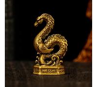 100% Solid Brass Loch Ness Monster Figurine - Vintage Scottish Mythical Creature Sculpture, Collectible Desk & Home Decor for Nessie Fans, Unique Gift for Fantasy Lovers