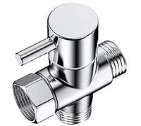 100% Solid Brass Shower Arm Diverter,G 1/2 3 Way Shower Diverter valve For Hand Held Showerhead and Fixed Spray Head Diverter Polished Chrome