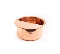 100% Solid Copper Foot Bowl with Removable Footrest, Hand Hammered Large Relaxation Pedicure Basin, 10-20" Sizes, for Spa & Pedicure (18 Inches)