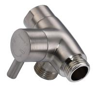 100% Solid Metal Shower Arm Diverter for Hand Held Showerhead and Fixed Spray Head ? G 1/2 Two-Way Bathroom Universal Shower System Replacement Part (Brushed Nickel)