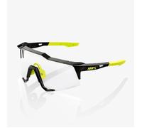 100% Speedcraft Gloss Black Photocromic Lens Sunglasses for Optimal Running Performance