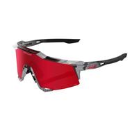 100% SPEEDCRAFT MLB Authentic Polished Translucent Grey - HiPER Fire Red Mirror Lens