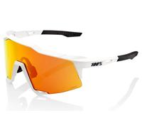 100% Speedcraft Soft Tact Off White Glasses - Red Mirror Lens