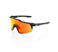 100% Speedcraft Soft Touch Cycling Glasses, Black, Orange Lens