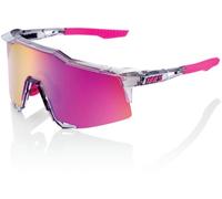 100percent Speedcraft Sunglasses Clear Purple Multilayer Mirror Lens/CAT3 Purple Multilayer Mirror Lens/CAT3 Polished Translucent Grey