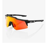 100% Speedcraft XS Sunglasses with HiPER Lens - Black/Orange, Extra Lenses for Running and Outdoor Activities