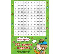 100 Square: Help your child to count, read and order numbers to 100.. Perfect for Home Learning. (Scholastic Magnets)