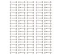 100 Stainless Steel Rivet Sets, Easy Attachment for Leather Crafts with 100 Sets Flat Round Head Rivet Binding After Screws