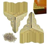 100 Stair Dust Corners for Wooden Steps, Stair Corner Dust Guards, Stair Dust Corners Decorative, Antique Dust Corners for Stairs, Stair Dust Corners with Screws for Wooden Steps
