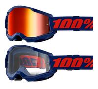 100% STRATA 2.0 Goggles Off-Road Motocross Goggles MTB Quad 100 Percent Goggles