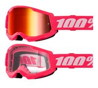 100% 100percent Strata 2 Sunglasses Mirror Red Lens/CAT3