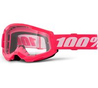 100% Strata 2 Essential Motocross Goggles, pink/white