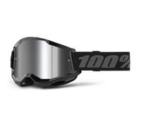 100% Strata 2 Goggles - Black / Mirror Silver Lens