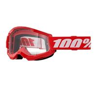 100percent Strata 2 Goggles Red Clear Lens/CAT0 Clear Lens/CAT0 Red
