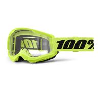 100% Strata 2 Goggles - Neon Yellow / Clear Lens