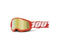 100% STRATA 2 Junior Goggle Orange - Mirror with Gold Lens