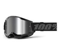 100% Strata 2 Junior Goggles - Black / Mirror Silver Lens