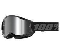 100percent Strata 2 Goggles Clear,Black Mirror Silver Lens/CAT3