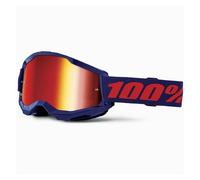 100% Strata 2 Motocross MX Bike MTB Goggles NAVY CLEAR / MIRROR LENS
