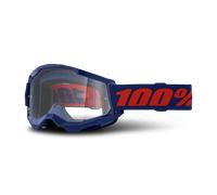 100% Strata 2 MX Goggles Navy Navy