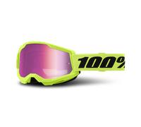 100% Strata 2 MX Goggles Neon Yellow Neon Yellow