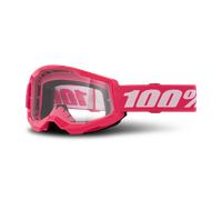 100% MX Goggles Strata 2 Pink Clear MTB Motocross Quad ATV