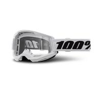 100% Strata 2 Goggles White / Clear Lens
