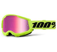 100percent Strata 2 Goggles Green,Pink Mirror Pink Lens/CAT3 Mirror Pink Lens/CAT3 Neon Yellow