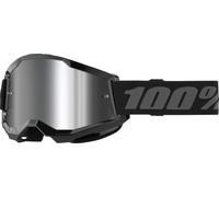 100percent Strata 2 Junior Goggles Black Mirror Silver Lens/CAT3 Kids Mirror Silver Lens/CAT3 Black