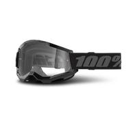 100% Strata 2 Youth MX Goggles Black Black