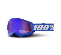 100% Strata 2 Youth MX Goggles Blue Blue