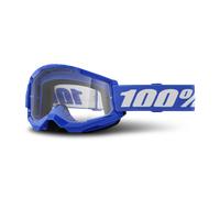 100% Strata 2 Youth MX Goggles Blue Blue