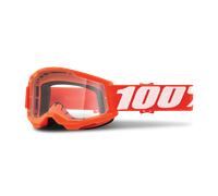 100% Strata 2 Youth MX Goggles Orange Orange