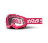 100% Strata 2 Youth MX Goggles Pink Pink