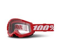 100% Strata 2 Youth MX Goggles Red Red