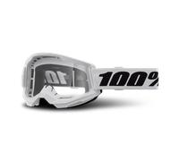 100% Strata 2 Youth MX Goggles White White