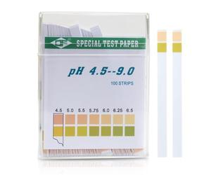 100 Strips PH Test Paper, Universal PH.4.5-9.0 Test Paper Water Test Paper 100 Strips PH Test Paper Strip for Water Soil Testing PH Monitoring