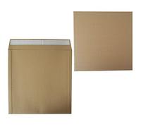 100 Strong 12" LP Record Vinyl Peel and Seal Brown Board MAILERS ENVELOPES + 100 Corrugated Cardboard Stiffener Pads Boards Including Fragile Labels Stickers - Packaging MAILING Postal Packets