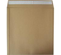100 Strong 12" LP Record Vinyl Peel and Seal Brown Board MAILERS ENVELOPES Including Fragile Labels/Stickers - 625 Micron Cardboard SELF Seal Packaging MAILING Postal Postage Packets