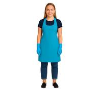 100 Strong Flat Pack Disposable Blue Aprons for Adults | Polythene PPE | Healthcare, Janitorial & Catering
