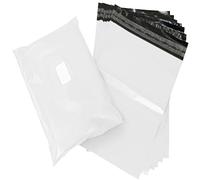 100 STRONG WHITE COLOUR PLASTIC SELF SEAL PACKAGING MAILING BAGS - SMALL SIZE 6 x 9" 170 x 240mm 60mu PEEL SEAL POLYTHENE OPAQUE POSTAL PACKING POSTAGE MAIL SACKS ENVELOPES MAILERS