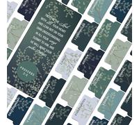 100 Sturdy Dark Green Bible Tabs for Catholic Bible to Study Bible