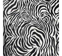 100% Superior Cotton Poplin Fabric * Animal Zebra Skin Print 113cm Wide (Zebra Black & White 100% Cotton) (Sample)